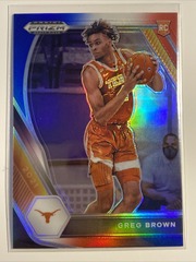 2021 Panini Prizm Draft Picks Greg Brown RC #27 Red White Blue